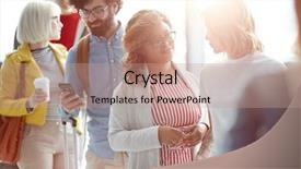  Presentation with registration - Amazing PPT theme having casual leave - group of passengers waiting backdrop and a coral colored foreground