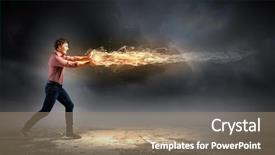  Presentation with magic - Audience pleasing presentation consisting of casual throwing magic fire ball backdrop and a coral colored foreground