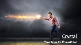  Presentation with magic - Colorful slides enhanced with casual throwing magic fire ball backdrop and a wine colored foreground