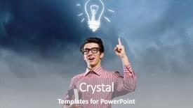  Presentation with light book - PPT theme consisting of casual with book in hand background and a gray colored foreground