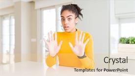  Presentation with forbidden - Beautiful presentation design featuring casual yellow sweater moving backdrop and a lemonade colored foreground