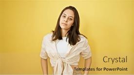  Presentation with beautiful hispanic woman - PPT layouts consisting of casual-yet-cool-young-beautiful background and a coral colored foreground