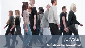  Presentation with casual young people - PPT layouts featuring casual-young-people-walking background and a  colored foreground