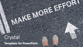  Presentation with black road - Amazing slide deck having casually dressed womans feet against black road backdrop and a dark gray colored foreground