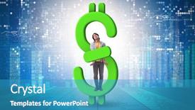  Presentation with loan - Slide set with casy study - young man in student loan background and a teal colored foreground