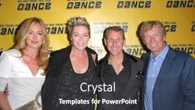  Presentation with cat party - Audience pleasing presentation design consisting of cat-deeley-mia-michaels-adam backdrop and a dark gray colored foreground