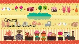  Presentation with album - Audience pleasing slide set consisting of cat mushrooms - very cute design for invitation backdrop and a blonde colored foreground