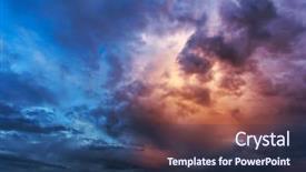  Presentation with cataclysm - Amazing slide set having cataclysm - beautiful nature background overcast sky backdrop and a ocean colored foreground