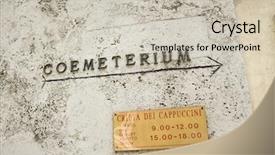  Presentation with success arrow 24 - Beautiful PPT theme featuring catacomb - sign with arrow directing towards backdrop and a soft green colored foreground