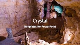  Presentation with lighting - Presentation theme with catacomb - underground cave interior with color background and a tawny brown colored foreground