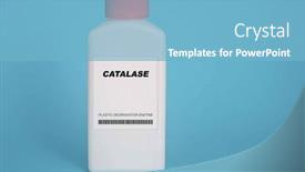  Presentation with enzyme - PPT theme featuring catalase-sample-of-plastic-eating background and a light blue colored foreground