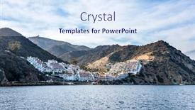  Presentation with pacific island - Slide deck consisting of catalina-island-s-hamilton-cove background and a sky blue colored foreground
