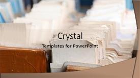  Presentation with library - Presentation theme with catalog cards in library closeup background and a lemonade colored foreground