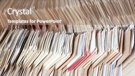  Presentation with library orientation - Slide deck having catalog cards in library closeup background and a coral colored foreground