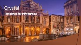  Presentation with compass italy - PPT layouts featuring catania-sicily-italy-at-bellini background and a violet colored foreground