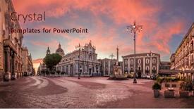  Presentation with italy - Slide set having catania-sicily-italy-from-piazza background and a coral colored foreground