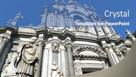  Presentation with baroque - PPT theme enhanced with catania-the-baroque-cathedral background and a teal colored foreground