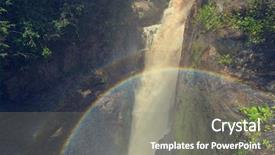  Presentation with cataract - Presentation theme featuring cataract - iguassu falls background and a gray colored foreground