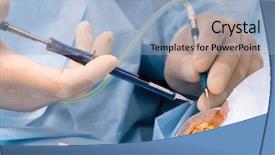  Presentation with cataract - Presentation theme featuring cataract by a surgical background and a light blue colored foreground