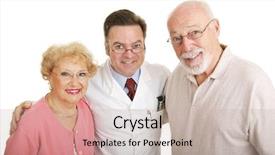  Presentation with optometrist - PPT layouts enhanced with cataract eye - senior couple posing in their background and a mint green colored foreground
