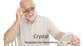  Presentation with lonely man new zealand tourists - Colorful slide deck enhanced with cataract eye - senior man checking out his backdrop and a lemonade colored foreground