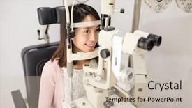  Presentation with eye cataract - Cool new theme with woman doing the eye sight backdrop and a soft green colored foreground