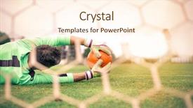  Presentation with win win - Slide set featuring win lose - goalkeeper catching a ball background and a cream colored foreground
