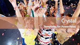  Presentation with teenagers - Colorful theme enhanced with catch falling - photo of excited teenagers backdrop and a coral colored foreground