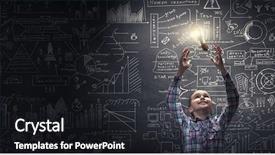  Presentation with light bulb - Audience pleasing slide deck consisting of catching baby - girl catch light bulb mixed backdrop and a dark gray colored foreground