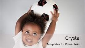  Presentation with cute baby - Cool new slide deck with catching baby - portrait of a cute little backdrop and a soft green colored foreground