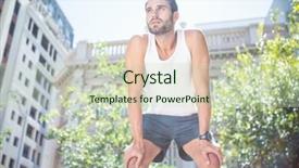  Presentation with athletic injuries and ethnobotanical plants - Colorful slide deck enhanced with catching breath - tired handsome athletic resting backdrop and a soft green colored foreground