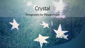  Presentation with hunger games catching fire - Beautiful slide deck featuring catching wishes backdrop and a light blue colored foreground