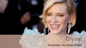  Presentation with awards - PPT layouts enhanced with cate-blanchett-at-the-88th background and a coral colored foreground