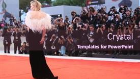  Presentation with star red - Beautiful theme featuring cate-blanchett-walks-the-red backdrop and a tawny brown colored foreground