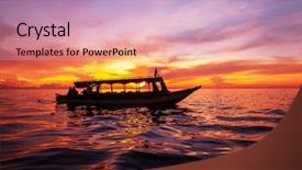  Presentation with fishing boats - Slides consisting of categories - fishing boats in kep cambodia background and a lemonade colored foreground