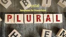  Presentation with plural - PPT theme consisting of categories - wooden blocks with the text background and a violet colored foreground