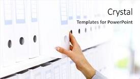  Presentation with pharmacy documents - Presentation enhanced with categorization - folders for documents background and a pink colored foreground