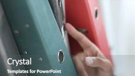  Presentation with office - Presentation enhanced with categorization - office document folders standing background and a dark gray colored foreground