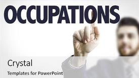  Presentation with 3d man business leader - Colorful presentation theme enhanced with category management - business man pointing the text backdrop and a white colored foreground