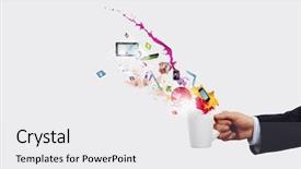  Presentation with management - Presentation enhanced with category management - close up of businessman holding background and a white colored foreground