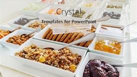  Presentation with catering - PPT theme enhanced with catering-buffet-table background and a lemonade colored foreground