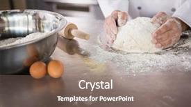  Presentation with catering - Beautiful PPT theme featuring catering business - close up of baker preparing backdrop and a violet colored foreground