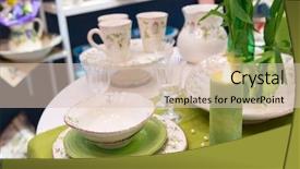  Presentation with green fashion - Cool new theme with catering business - served fashion green table backdrop and a  colored foreground