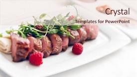  Presentation with sweet sixteen birthday - Cool new slide set with catering food - grilled duck breast covered backdrop and a lemonade colored foreground