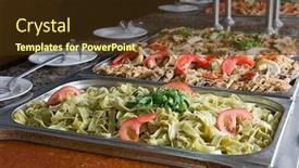  Presentation with catering - Theme with catering-food-at-a-restaurant background and a tawny brown colored foreground