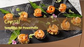  Presentation with catering - Slide deck having catering-on-the-wedding-table background and a  colored foreground