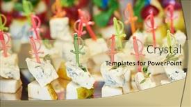  Presentation with snack food - PPT layouts featuring catering-service-snack-at-food background and a lemonade colored foreground