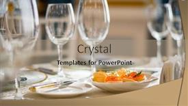  Presentation with tapas - Theme featuring catering-table-with-snacks background and a  colored foreground