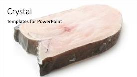  Presentation with frozen fish - Amazing presentation theme having catfish - frozen raw fish steak isolated backdrop and a sky blue colored foreground