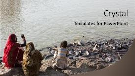  Presentation with catfish - PPT theme enhanced with catfish in gad sagar tank background and a light gray colored foreground